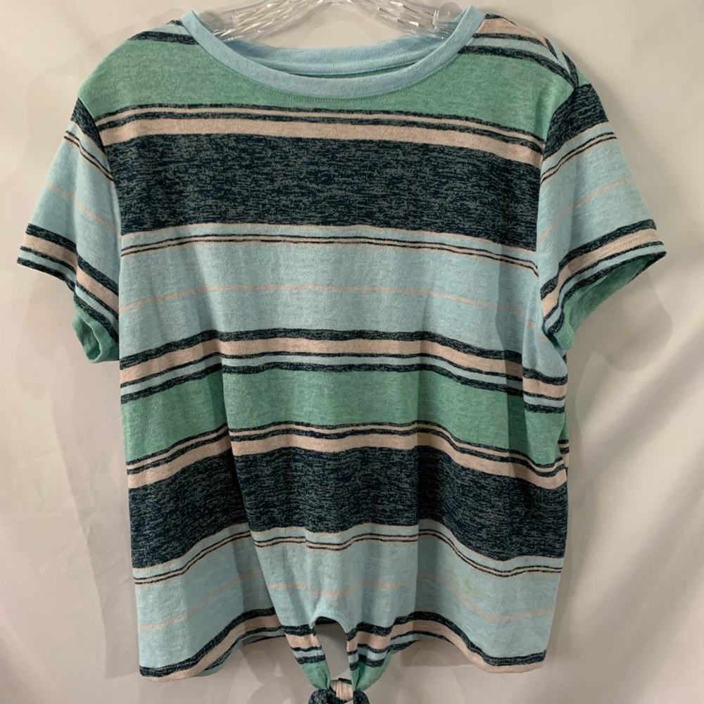 Cropped Tie Front Tee